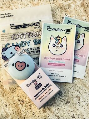The Crème Shop Cotton Candy Skincare Bundle Macaron, Patches, Strips